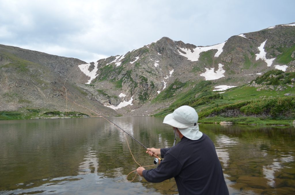 Fishing alpine lake near Beaver Creek