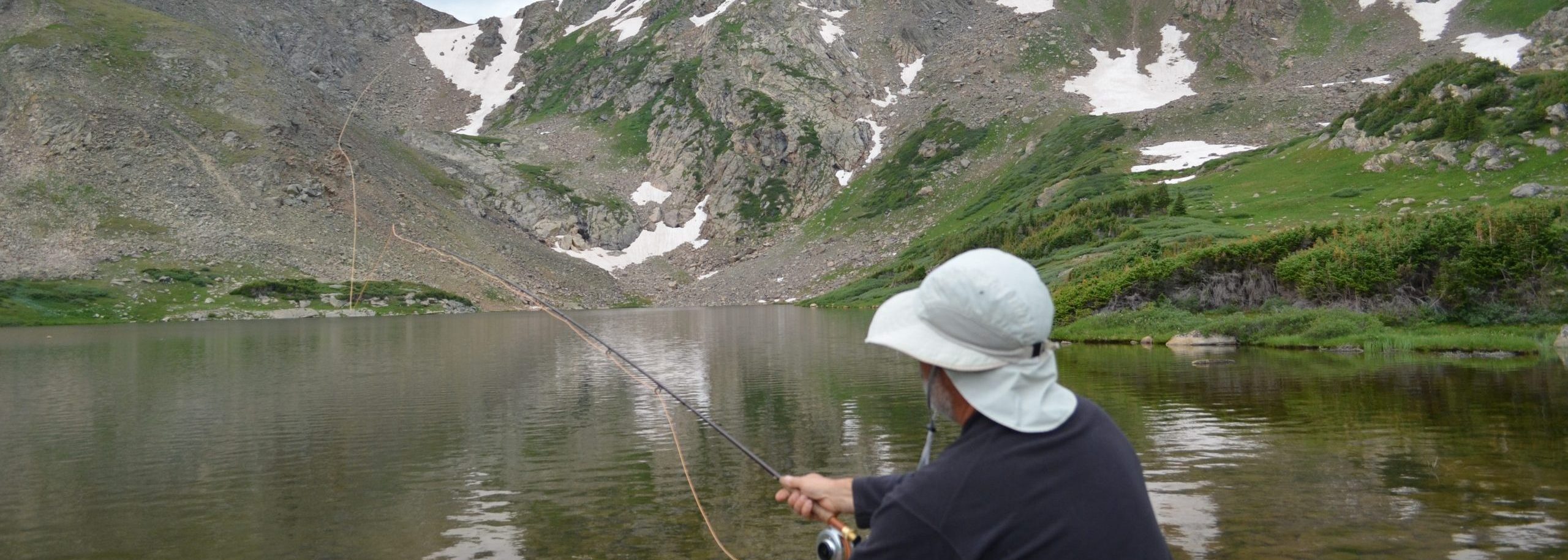 Fishing in Alpine lakes near Breckenridge